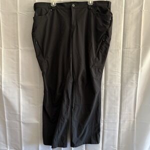 Duluth Trading Womens 22w (44x30) Flex Fire Hose Relaxed Work Pants Black Plus